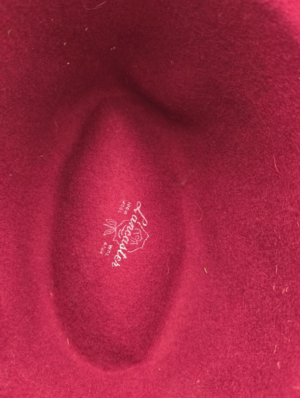 Vintage Women's Lancaster Red 100% Wool Fedora Hat - Picture 7 of 7